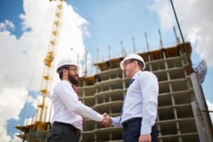 Architects at construction site